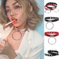 thumbnail image 4 of Collier Ras du Cou Cercle Nouveauté Punk Collier Ras du Cou Rock pour Femmes & Hommes, 4 of 10