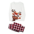 thumbnail image 3 of Fiomva Holiday Family Pajamas Matching Sets Christmas PJs with Mama Bear Printed Romper Plaid Pants Sleepwear, 3 of 9