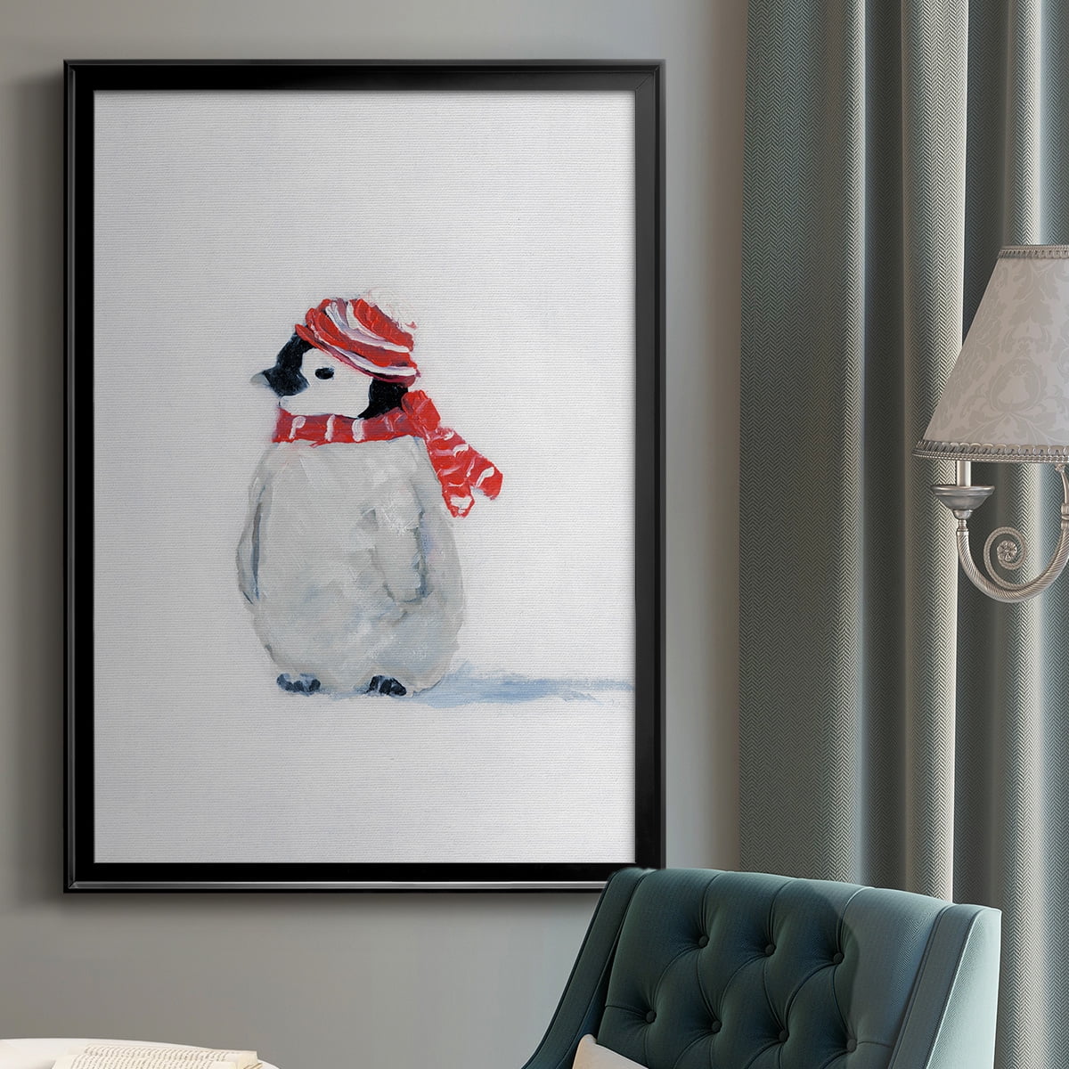Penguin Play II Premium Classic Framed Print - Ready to Hang