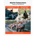 thumbnail image 6 of VEVOR Stadium Seat, Folding Bleacher Chair with Back Support and Thick Cushion, Padded Stadium Seat for Bleacher Includes Shoulder Strap, Hooks, Cup Holder, Lycra Material, Side Pocket, PP Material, 6 of 9