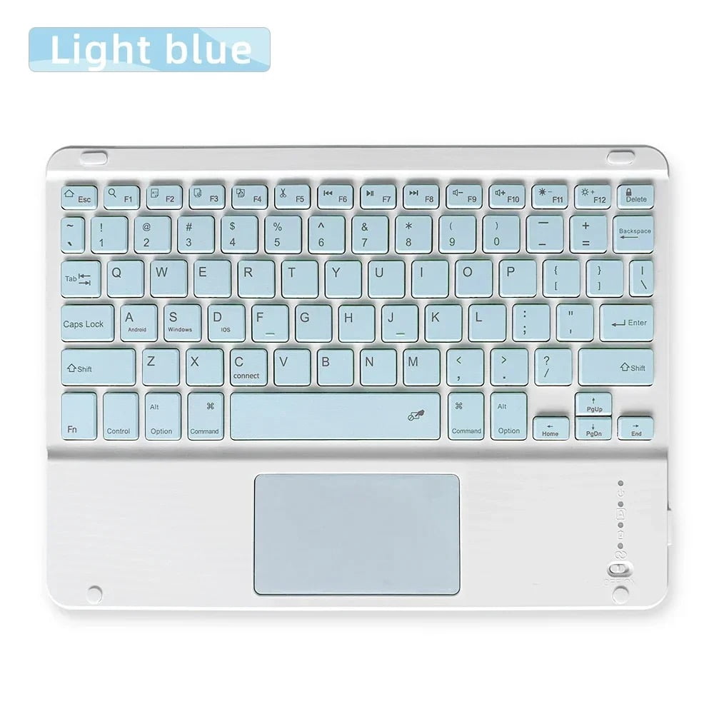 10inch Wireless Bluetooth Spanish Keyboard Desktop Office Wireless Touchable Keyboard Mouse For For Android IOS Windows Tablet