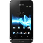 Sony Mobile Sony XPERIA tipo dual 2.90 GB Smartphone, 3.2" LCD480 x 320, Android 4.0 Ice Cream Sandwich, 3G, Black