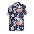 thumbnail image 4 of Wukai Rose Flowers Men’s Polo Shirts,Quick-Dry Athletic Shirt,Classic Fit Shirts-XX-Large, 4 of 8