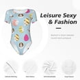thumbnail image 6 of Naloa Happy Easter Women's Short-Sleeved Onesie, One-Piece Swimsuit for Parties, dates, clubs - Medium, 6 of 9