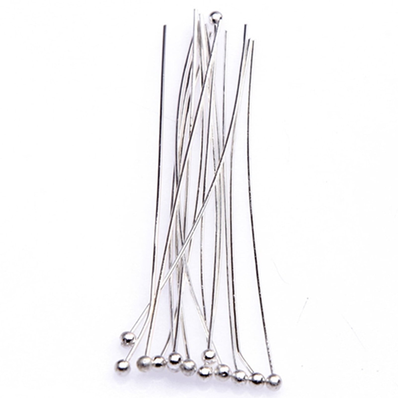1/8" 100PCs Head Pins Stainless Steel Dull Silver Tone 4 mm