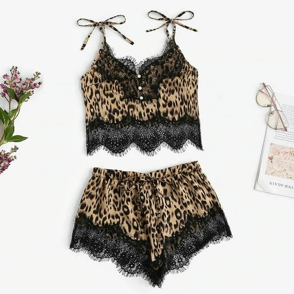 GERsome Women's Pajamas Set Sleeveless Tee and Shorts Sleepwear Tank Top Pjs Set