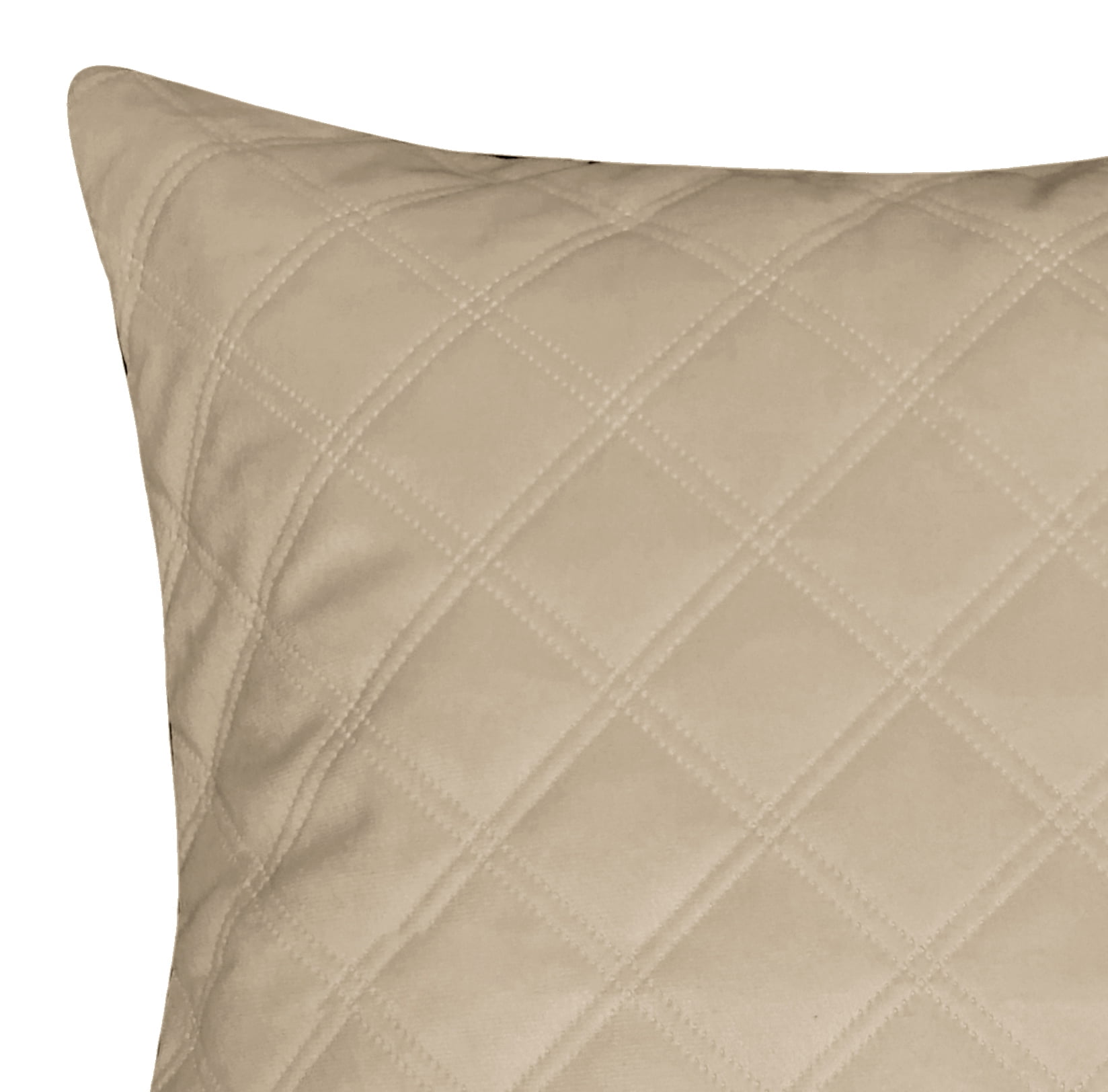Emerson Velvet Embossed Throw Pillow 18x18 Tan