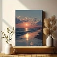 thumbnail image 6 of UXIEQU Sunset Beach Ocean Canvas Wall Art 15.75x11.81 Inches, 6 of 8