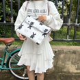 thumbnail image 2 of Diconna Women Notebook Handbag Flip Button-Down Rabbit Pattern Letter Print Cute Casual Fashion Handbag, 2 of 8