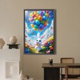 thumbnail image 4 of Pintura de diamante 5D DIY, kit de conejo con globo de taladro redondo completo, decoración del hogar, 40x60cm, 4 of 9