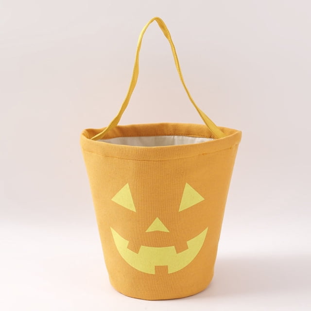 Fournitures de Cuisine Halloween Bonbons Ou Sac Citrouille Seau Fourre-Tout en Toile pour Bonbons Polyvalent Portable Réutilisable Seau Meilleurs Cadeaux de Fête d'Halloween