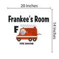 thumbnail image 3 of ALPHABET - Vinyl Adhesive Home Art Elephant Fire Truck Driver Decor Personalized Name Fire Engine Design Easy To Apply Wall Decal - Kids Bedroom Letter F Alphabet Wall Décor Sticker 20" x 14", 3 of 3