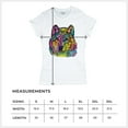 thumbnail image 5 of Tee Hunt Stare of The Wolf T-Shirt Dean Russo Colorful Neon Animal Women's T-Shirt Tee, White, 3X-Large, 5 of 5