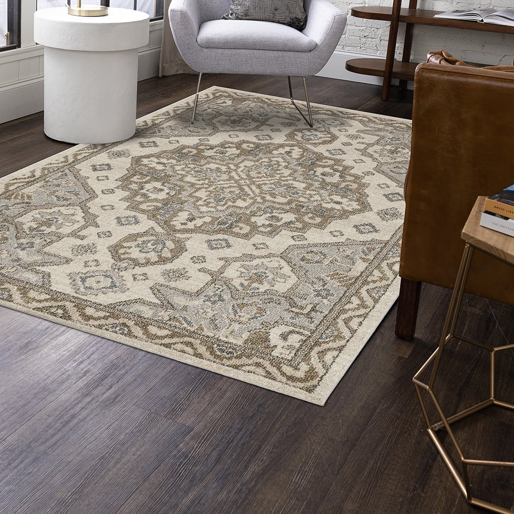 Mohawk Home Huffman Indoor Ornamental Area Rug, Grey, 7'10" x 10'