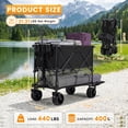 thumbnail image 2 of edx Large Capacity Folding Double Decker Wagon with Brakes, 54" Extra Long Extended Wagon, Equipped with 7" All-Terrain Big Wheels for Camping, Sports, Beach, 2 of 8