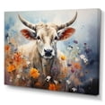 thumbnail image 2 of Designart "Cow Floral euphony II" Animals Canvas Print, 2 of 5
