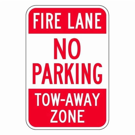 Lyle Fire Lane No Parking Sign,18" x 12" NP-005-12HA