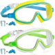thumbnail image 1 of Kids Swim Goggles 2 Pack Anti-Fog UV Protection Wide View Swimming Goggles for Ages 3-14a, 1 of 5