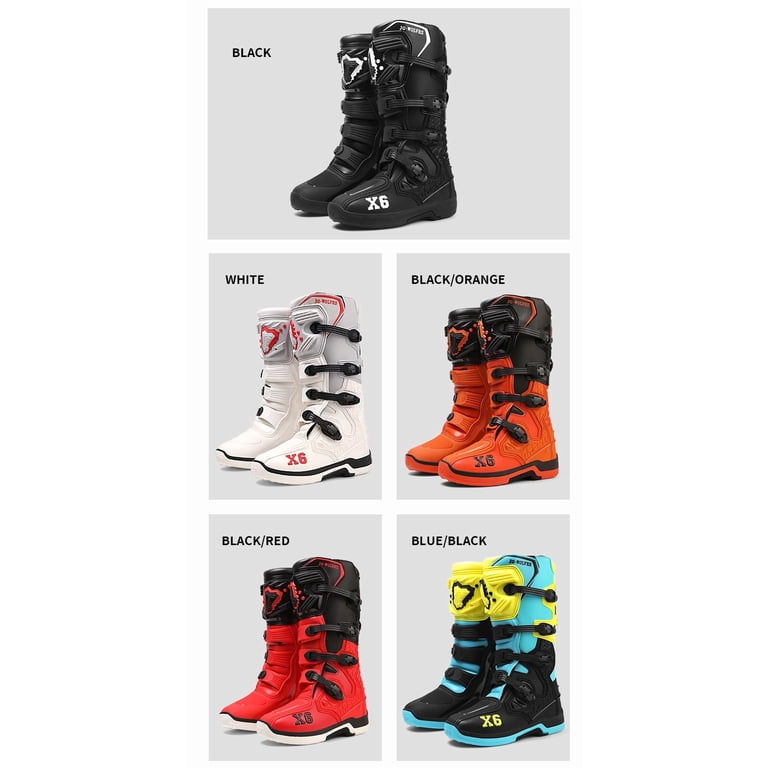 JG WOLVES - Professional motocross boots riding long boots,Black