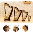 thumbnail image 2 of Wooden Miniature Harp Model With Black Gift Case Musical Instrument Model, 2 of 5