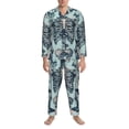 thumbnail image 3 of Fotbe Butterflies Skull Bows Pijama de Hombre con Estampado de Manga Larga, Conjunto de 2 Piezas, Ropa de Dormir Suave y Cómoda con Bolsillos-X-Large, 3 of 7