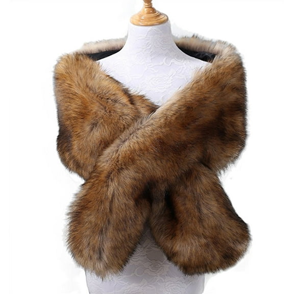 Faux fur Capes for Women Bridal Scarves Bridal Shawl Warm Wrap Stoles for Wedding Dresses
