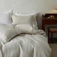 thumbnail image 5 of Simple&Opulence 100% Washed Linen Duvet Cover Set 104"x92" - 3 Pieces Soft Farmhouse Comforter Set Double Embroidered with Button Closure - 1 Duvet Cover and 2 Pillowshams (Linen, King), 5 of 7