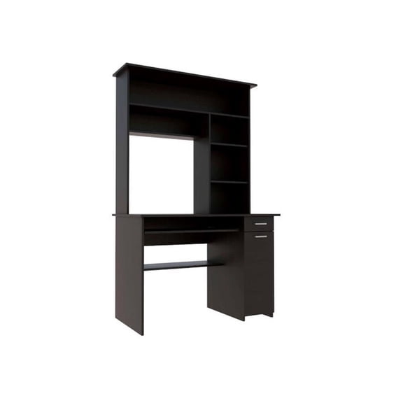 FM FURNITURE Weston Two Writing Computer Desk Engineered Wood Black