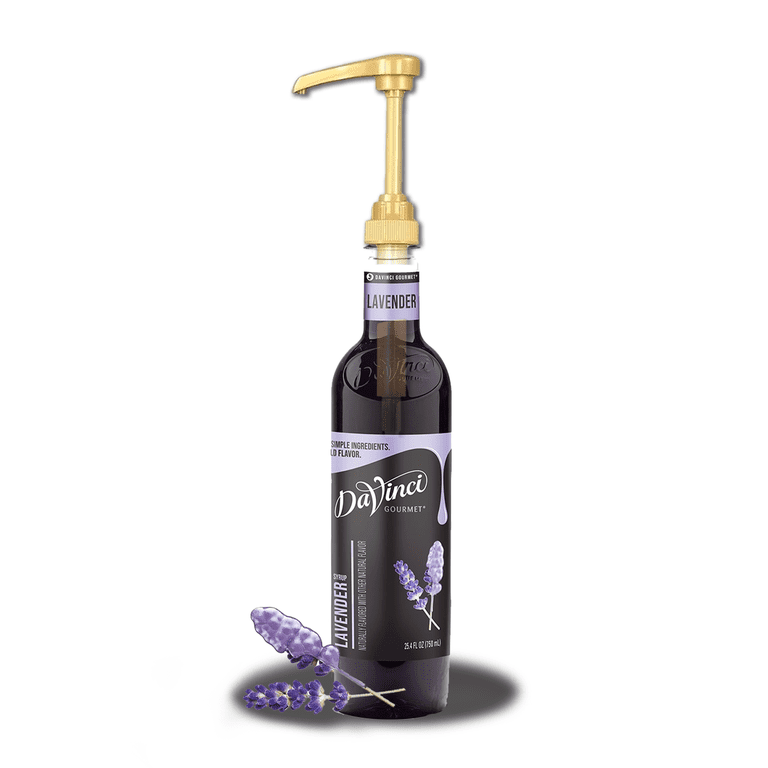 DaVinci Gourmet Lavender Syrup, 25.4 fl oz Bottle + Gold Pump