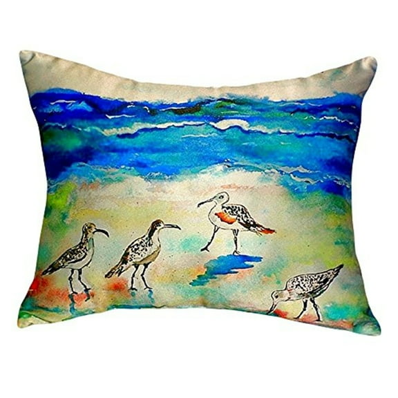 Betsy's Sandpipers No Cord Pillow 16x20