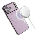 thumbnail image 6 of Allytechgroup for Apple iPhone 16 Pro PU Leather Case, Magnetic Back Cover Shock-Absorbent Anti-Fingerprint Anti-Scratch Support Wireless Charging Lightweight Non-Slip Protective Bumper, Purple, 6 of 11