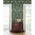 thumbnail image 3 of NextWall  Honeysuckle Trail Peel and Stick Wallpaper 20.9 in. W x 18 ft. L - Teal & Moss Green, 3 of 11