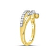 thumbnail image 3 of 10kt Yellow Gold Womens Round Diamond Woven Infinity Band Ring 1/2 Cttw, 3 of 4