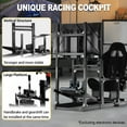 thumbnail image 5 of Marada 4080 Aluminum Adjustable Racing Simulator Cockpit With Black & TV Stand compatibility with steering wheel bases from major brands. Steering wheel and pedals NOT INCLUEDE, 5 of 20