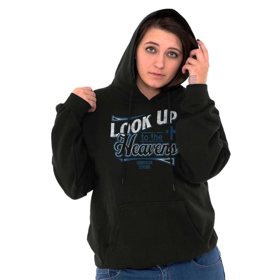 Look Up To The Heavens Religious Hoodie Sweatshirt Women Brisco Brands S