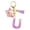 U, variant on X 26 Letters Alphabet Keychain Plastic Custom Initial Charm For Bag Backpack X