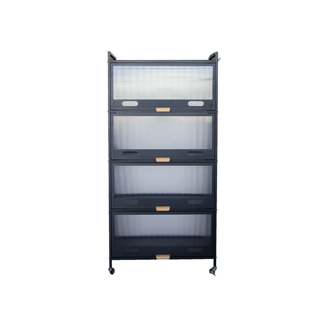 Ilios Innova | Estante de 5 Niveles | Cajones de Policarbonato | Ganchos y Aluminio Anodizado | Moderno y Ligero