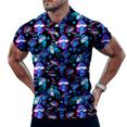 thumbnail image 5 of mushroom Golf Shirts for Men Outfit Dry Fit Performance Rave Outfit Retro Short Sleeve Casual Polo Shirt XL, 5 of 5