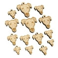 thumbnail image 1 of Greyhound Dog Head Wood Mini Charms Shapes DIY Craft Jewelry - With Hole - 20mm (15pcs), 1 of 7