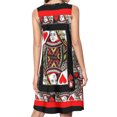 thumbnail image 2 of CASINO RED QUEEN OF HEARTS PATTERN RED-BLACK ART Spring Summer Dresses for Women Fashion T-shirt Dress Casual Sleeveless Loose Sundress with Pockets, 2 of 5