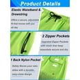 thumbnail image 6 of APTRO Mens Swim Trunks 9 inch Bathing Suit With Zipper Pockets Quick Dry Mesh Liner Swim Shorts Board Shorts Swimsuit Beach Shorts Grid Green 01 2XL, 6 of 7