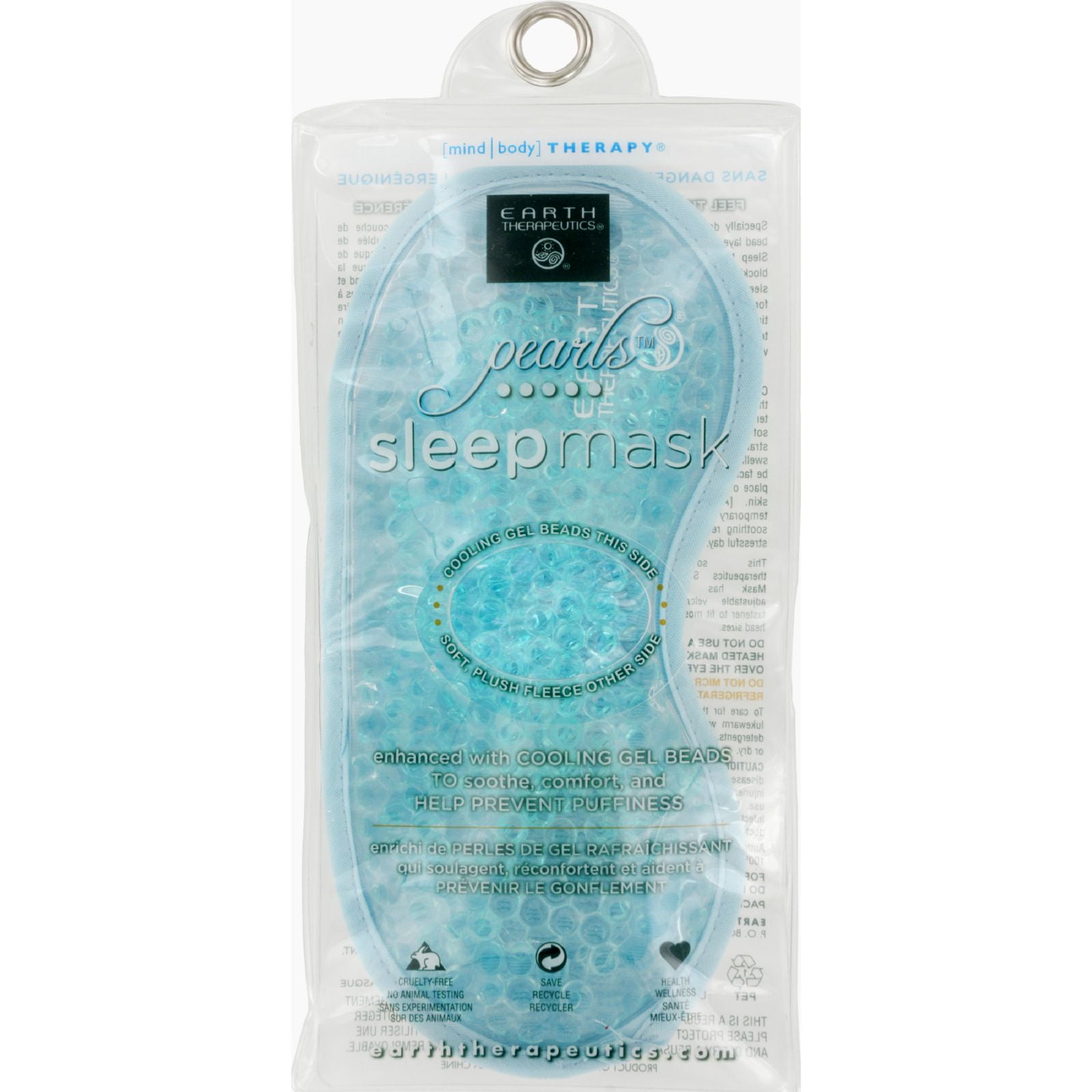 Earth Therapeutics Sleep Mask Gel Beads Blue 1 Count