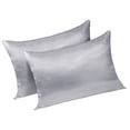 thumbnail image 3 of Funda de almohada 2pcs Funda de almohada de satén de poliéster Ropa de cama Funda de almohada para dormir, Gris, UK / US-Q, 20x30 Pulgadas sidaley HA003643-11, 3 of 7