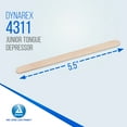 thumbnail image 2 of Dynarex Tongue Depressors, Non-Sterile, 5.5" Junior-Sized Length, For Mouth Checkups, Crafts, or Waxing, Beige Birch Wood - 1 Case of 5000, 10 Boxes of 500, 2 of 7