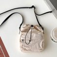 thumbnail image 2 of Bolsa informal para mujer, con múltiples bolsillos, con cordón, resistente al agua, para uso diario femenino, 2 of 6