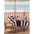 thumbnail image 2 of Outdoor Tablecloth with Umbrella Hole for Patio/Picnic/Party/Camping, Red American Flag Waterproof Table Cloth Rectangle Table Cover Washable, Vintage USA Flag Stars (60"x 102"), 2 of 9