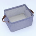 thumbnail image 3 of Unique Bargains Fabric Storage Bin with Handles, Collapsible Basket Navy Blue 12*9.5*8in, 3 of 7