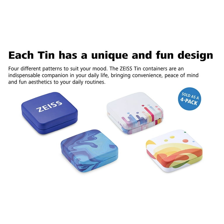 ZEISS Lens Wipe Cleaning Accessory 'Tin Box' Containers with Hinge