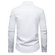 thumbnail image 5 of pstuiky camisa de manga larga para hombre, Camisa blusa informal de manga larga con cuello vuelto y botones lisos a la moda para hombre salir tops xxl, 5 of 8