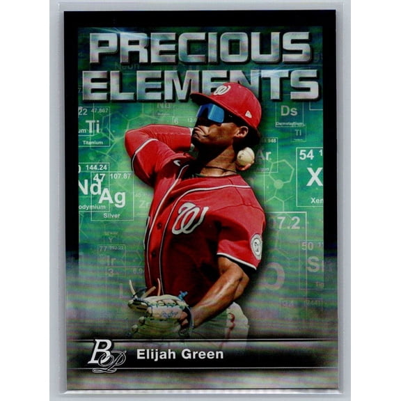 2023 Bowman Platinum Elijah Green PE-24 Precious Elements Washington Nationals Baseball Card Washington Nationals MLB BASEBALL Trading Card